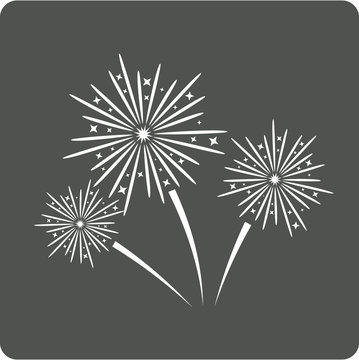 Fireworks Sign Icon.