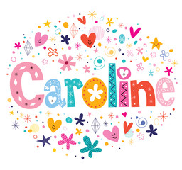 Fototapeta premium Caroline name design