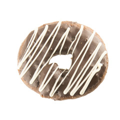 Donut chocolate isolated on a White Background