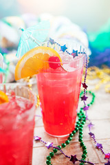 Mardi Gras: Traditional Hurricane In Glass With Tropical Garnish