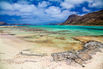 beach at Balos lagoon in Crete