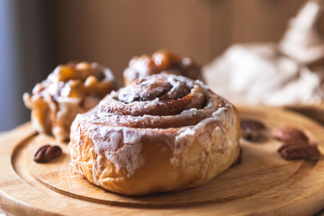 cinnabon with coffee