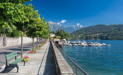 Boulevard and Marina of Tremezzo, Lake Como, Italy, Europe