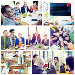 Diverse Group People Working Team Interaction Concept