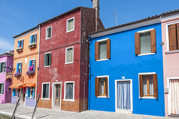 architettura sull'isola di Burano,Venezia,Italia