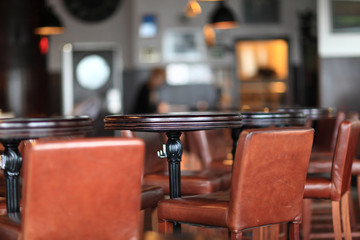 Interior view  of a restaurant