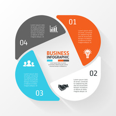 Circle infographic. Diagram, graph, presentation.