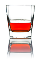 whiskey isolated on white