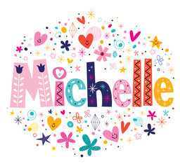 Michelle name design - obrazy, fototapety, plakaty