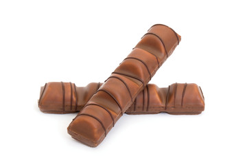 chocolate bar isolated on white background