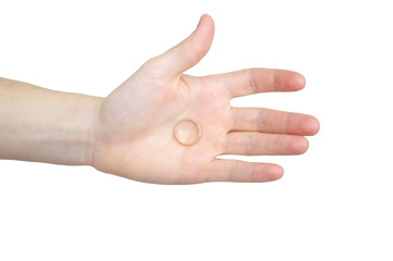 Man offering gold ring