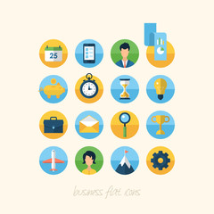 Fototapeta premium Flat icons for business and management concept