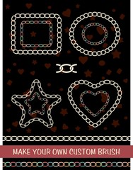 Chain seamless border, custom brush design