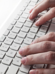 Typing on computer keyboard
