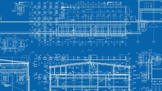 Construction Drawings Looped Backgrounds