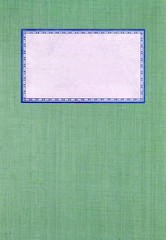 Green cover with white label