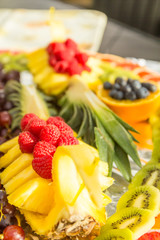 Homemade fruit plate of fresh fruit