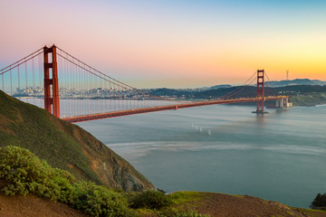 Golden Gate Bridge During Sunset