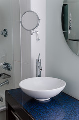 Sink bathroom bowl mirror clean contemporary