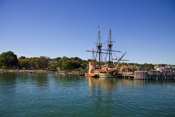 Mayflower in Plymout port