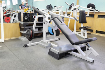 Fototapeta na wymiar fitness gym with sports equipment