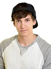 young man isolated on white background