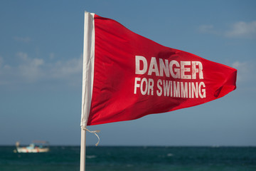 Danger for swimming flag