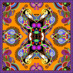 silk neck scarf or kerchief square pattern design