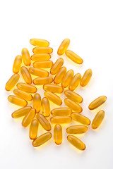 Fish oil group on background