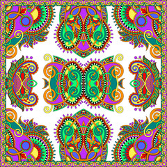 silk neck scarf or kerchief square pattern design