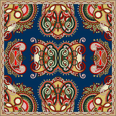 silk neck scarf or kerchief square pattern design