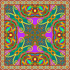 silk neck scarf or kerchief square pattern design