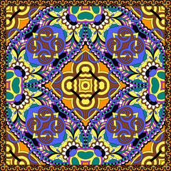 silk neck scarf or kerchief square pattern design