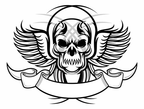 angel skull