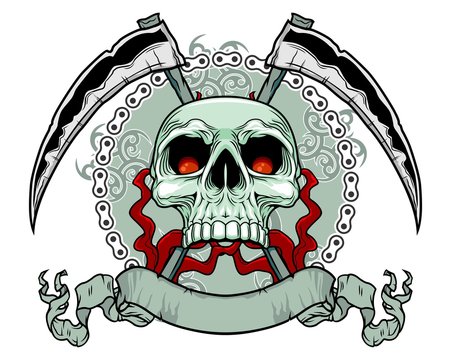 recommend clip art: killer skull