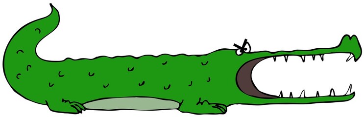 Cartoon alligator