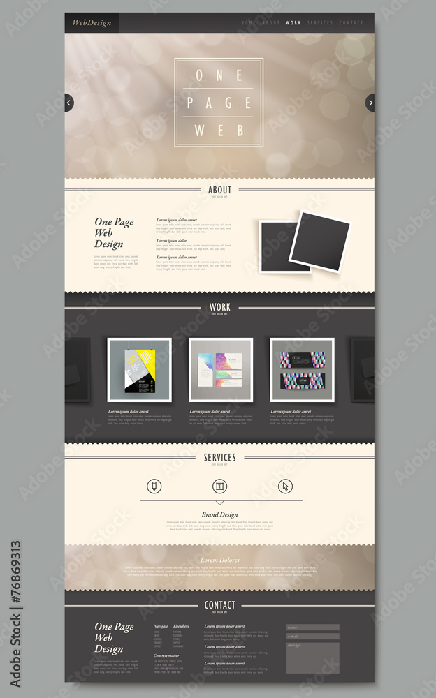 Canvas Prints glitter blurred one page website template design