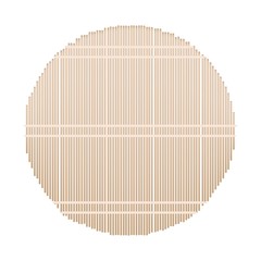 A Round Bamboo Mat on White Background