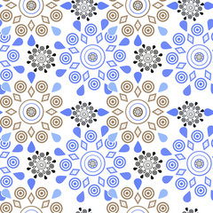 Ornamental seamless pattern geometric elements texture backgroun