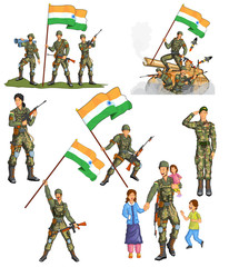 Indian army showing victory of India