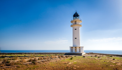 Formentera lighthouse - obrazy, fototapety, plakaty