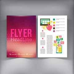 Abstract  Brochure Flyer design vector template.