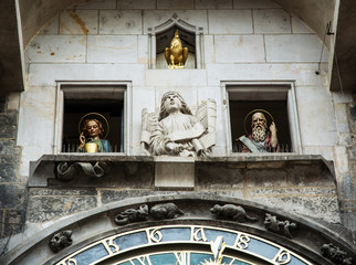 Fototapeta premium Famous astronomical clock in Prague city
