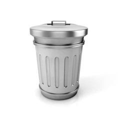 trash can. 3d illustration