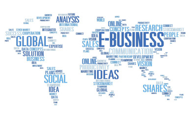 Fototapeta na wymiar E-Business Global Business Commerce Online World Concept