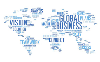 Obraz na płótnie Canvas Global Business World Commercial Business People Concept