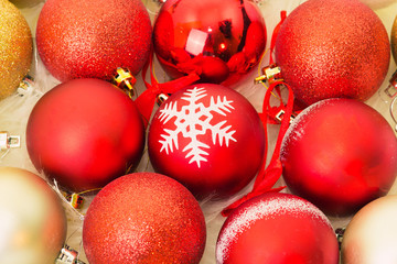 Christmas balls, toys on the Christmas tree