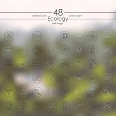 Set of ecology icons