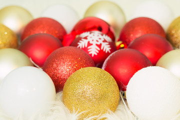 Christmas balls, toys on the Christmas tree
