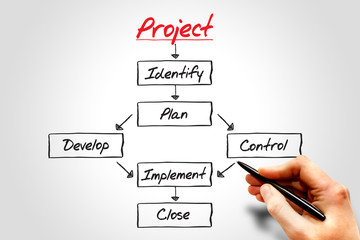 PROJECT flow chart, business concept process